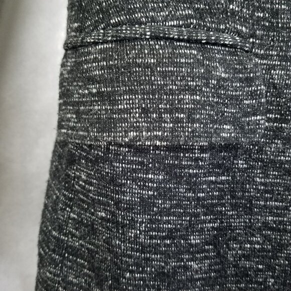 Cartonnier Anthropologie Blazer Sz S Black Gray White Static Tweed Jacket Lined - Picture 6 of 15